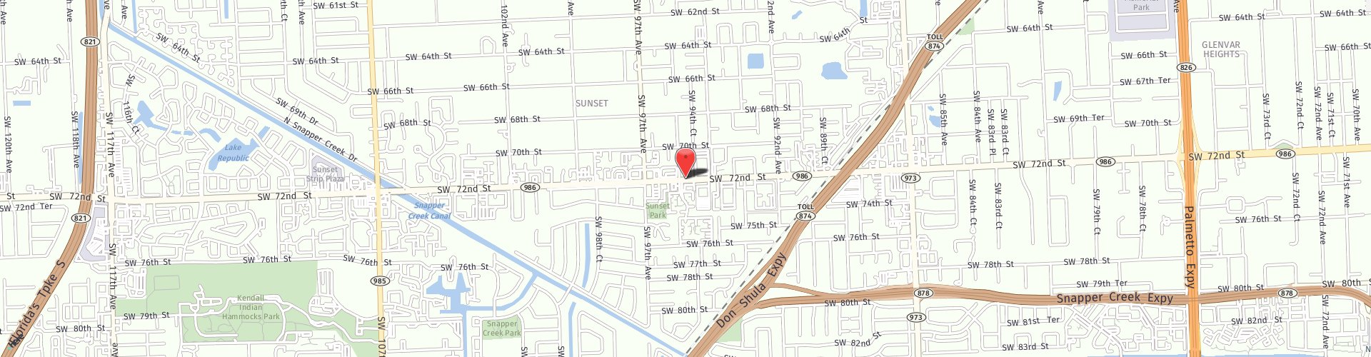 Location Map: 9495 Sunset Drive Miami, FL 33173