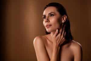 A profile shot of a woman after getting BOTOX® Cosmetic in Miami